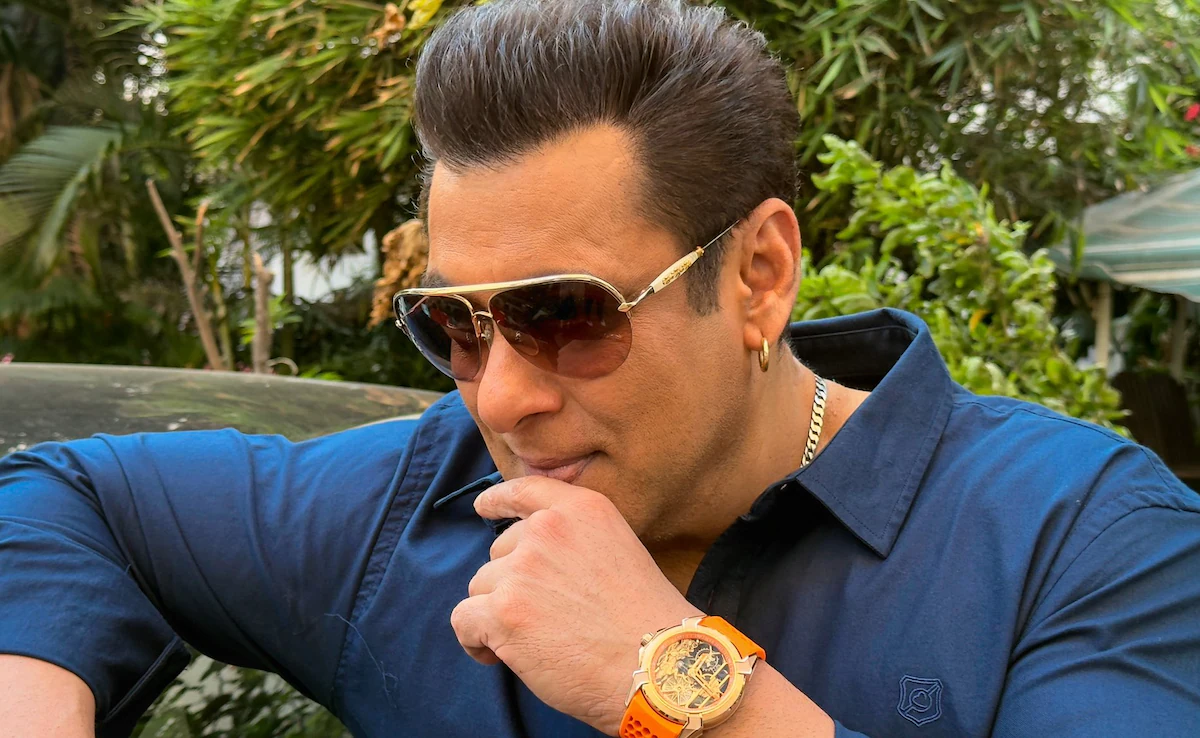Salman Khan wearing the Ram Mandir Edition watch